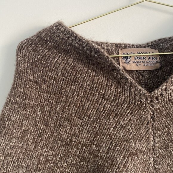 Poncho - Undyed Wool/Cotton - Picture 6 of 7